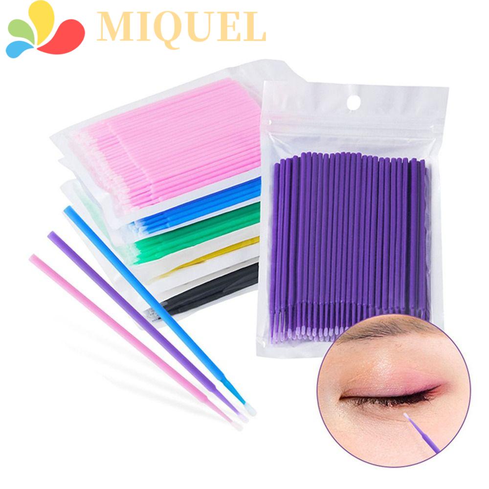 Set 100 Tăm Bông Cotton Mini Dùng Một Lần Để Vệ Sinh Lông Mi Trang Điểm Cho Nữ