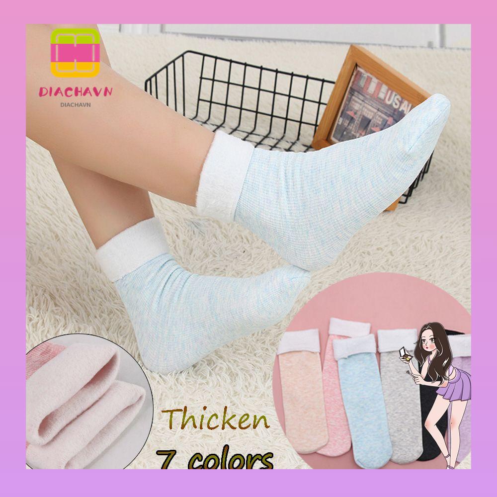 Vớ Ngủ Vải Nhung Giữ Nhiệt Không Đường May Thời Trang Mùa Đông