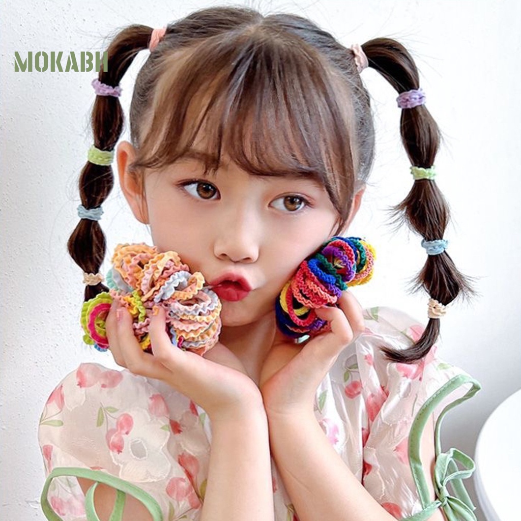 1 Bộ Dây Buộc Tóc Mềm Co Giãn Cao Chống Rơi Nhiều Kiểu Dáng Đơn Giản