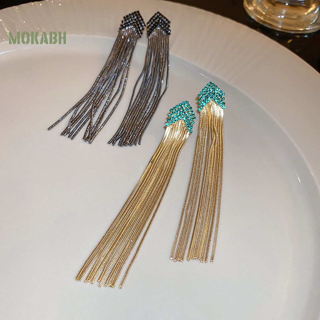 1 Đôi Bông Tai Hình Mũi Tên Đính Đá Thời Trang Dành Cho Nữ