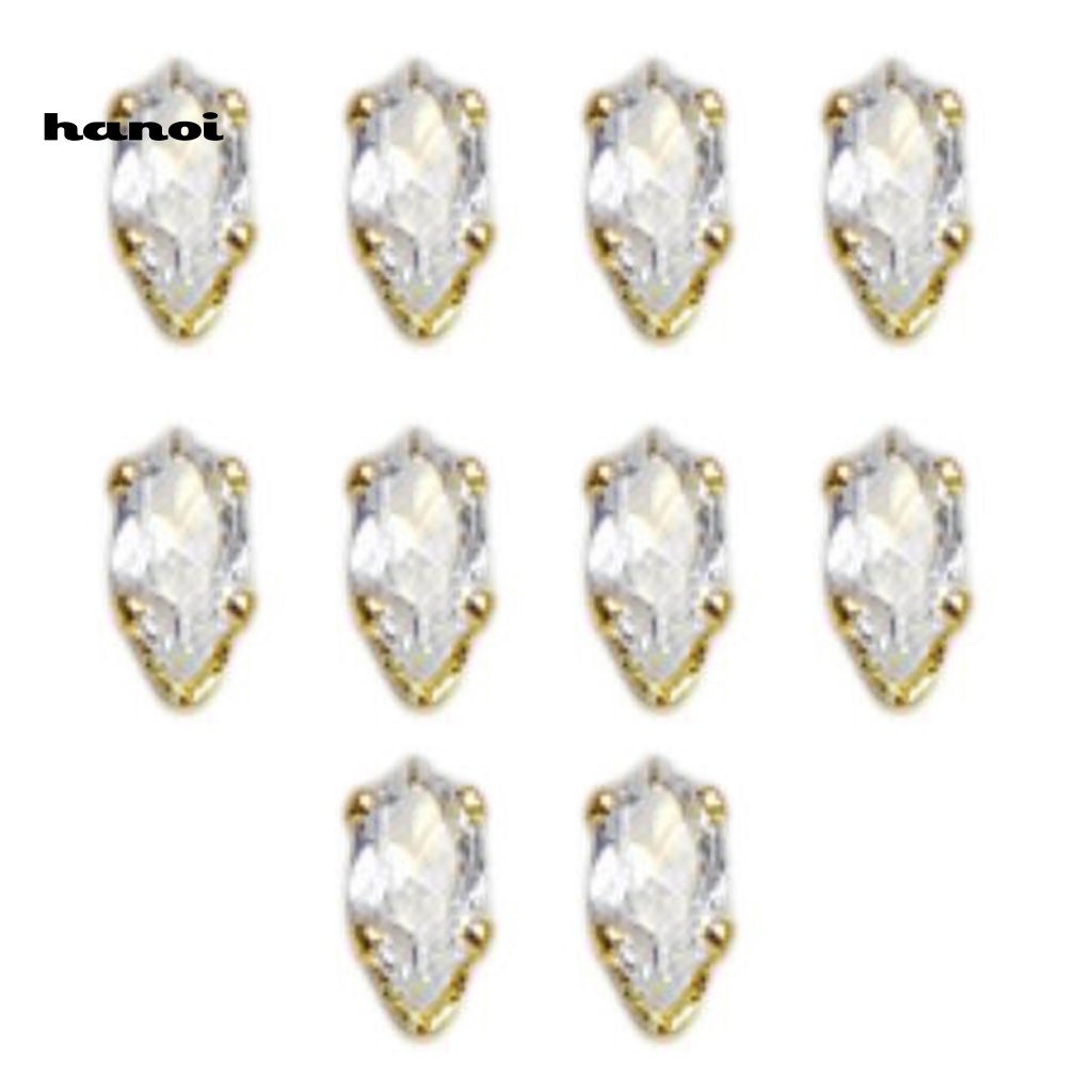 Set 10 Phụ Kiện Trang Trí Móng Tay Chống Trầy Chống Rơi Dễ Dán