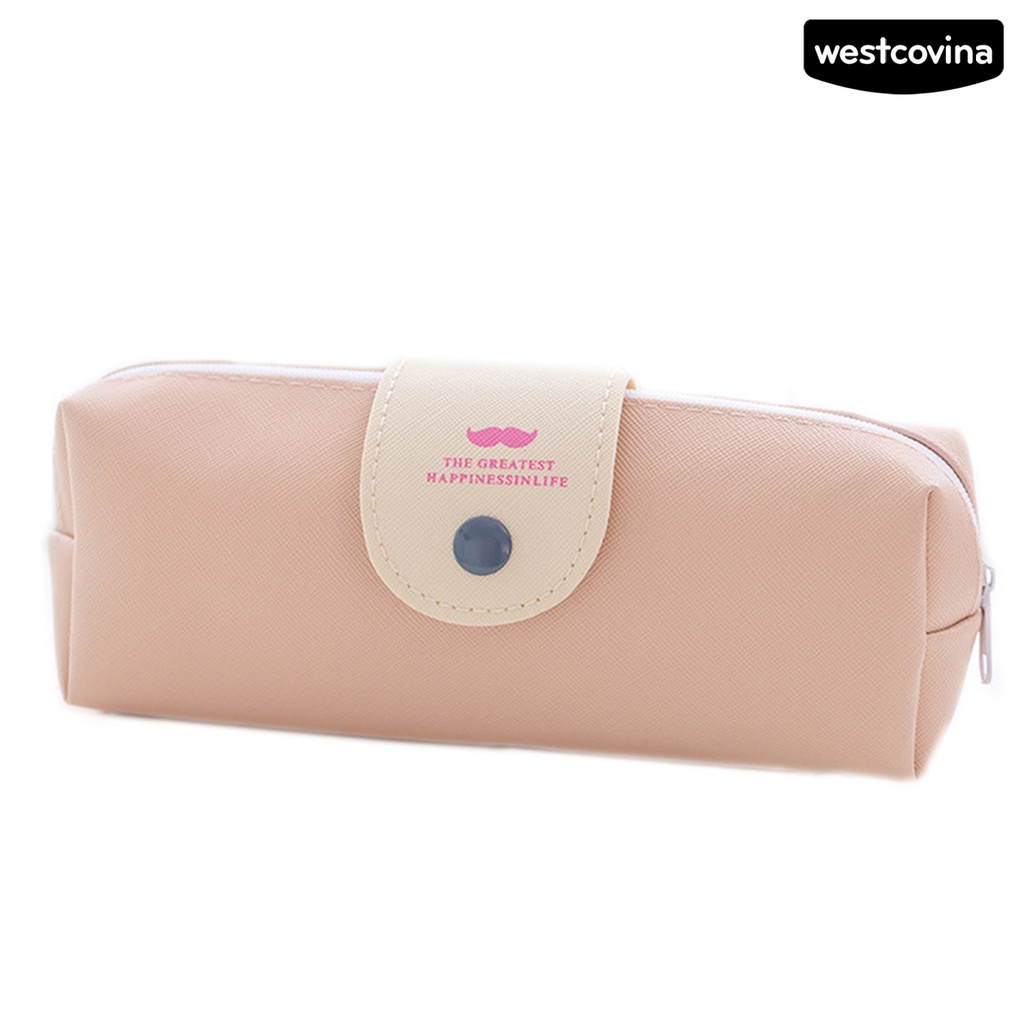 [WSTN]✎Túi Đựng Bút Chì Sức Chứa Lớn Có Khóa Kéo In Họa Tiết Hoạt Hình Dễ Thương Cho Học Sinh