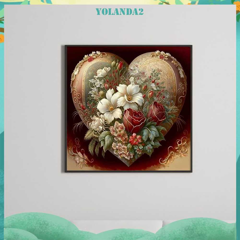 Tranh Đính Đá Kim Cương Toàn Bộ 5D DIY Hình Vẽ Hoa Trang Trí Nhà Cửa