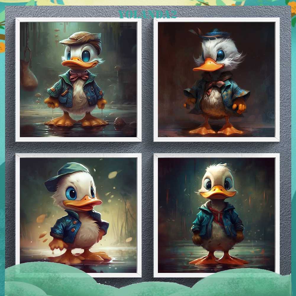 Tranh Đính Đá Kim Cương Toàn Bộ 5D DIY Hình Vẽ Vịt Donald