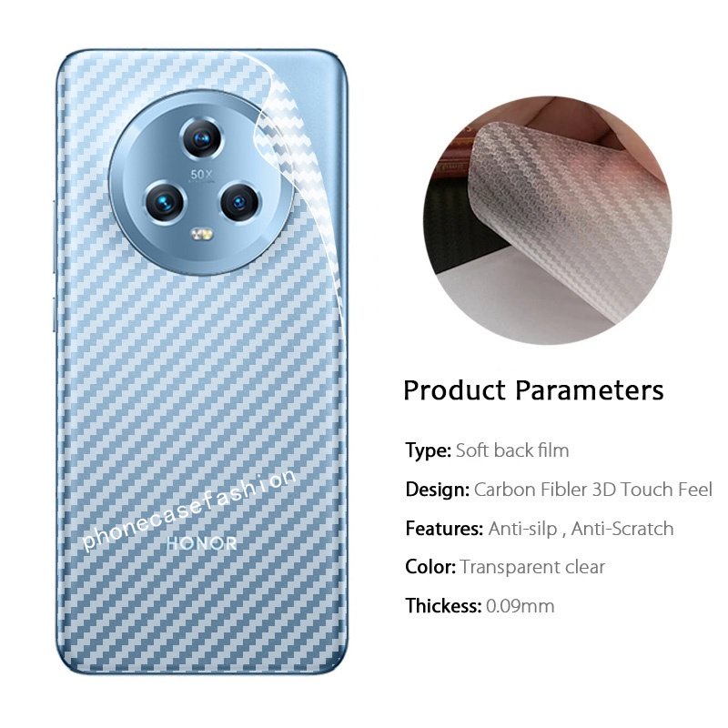 Miếng Dán Bảo Vệ Lưng Trong Suốt Bằng Sợi Carbon Cho honor Magic 5 pro 5G Magic5