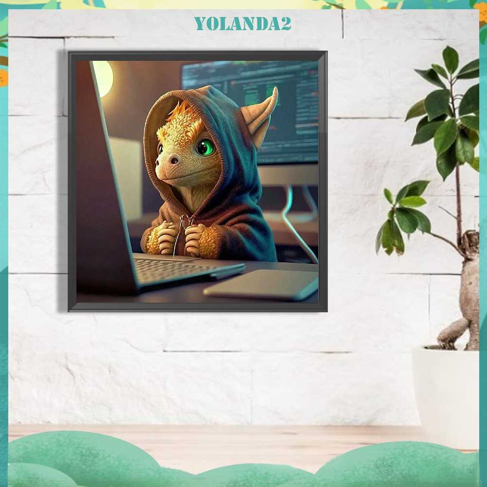 Tranh Đính Đá Kim Cương Toàn Bộ 5D DIY Hình Vẽ Khủng Long