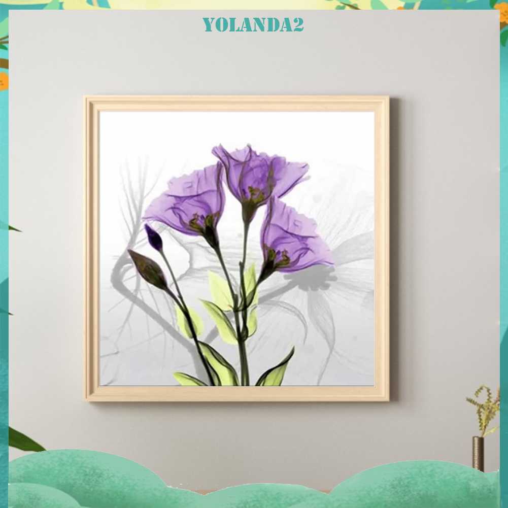 Tranh Đính Đá Kim Cương Toàn Bộ 5D DIY Hình Vẽ Hoa Trang Trí Nhà Cửa