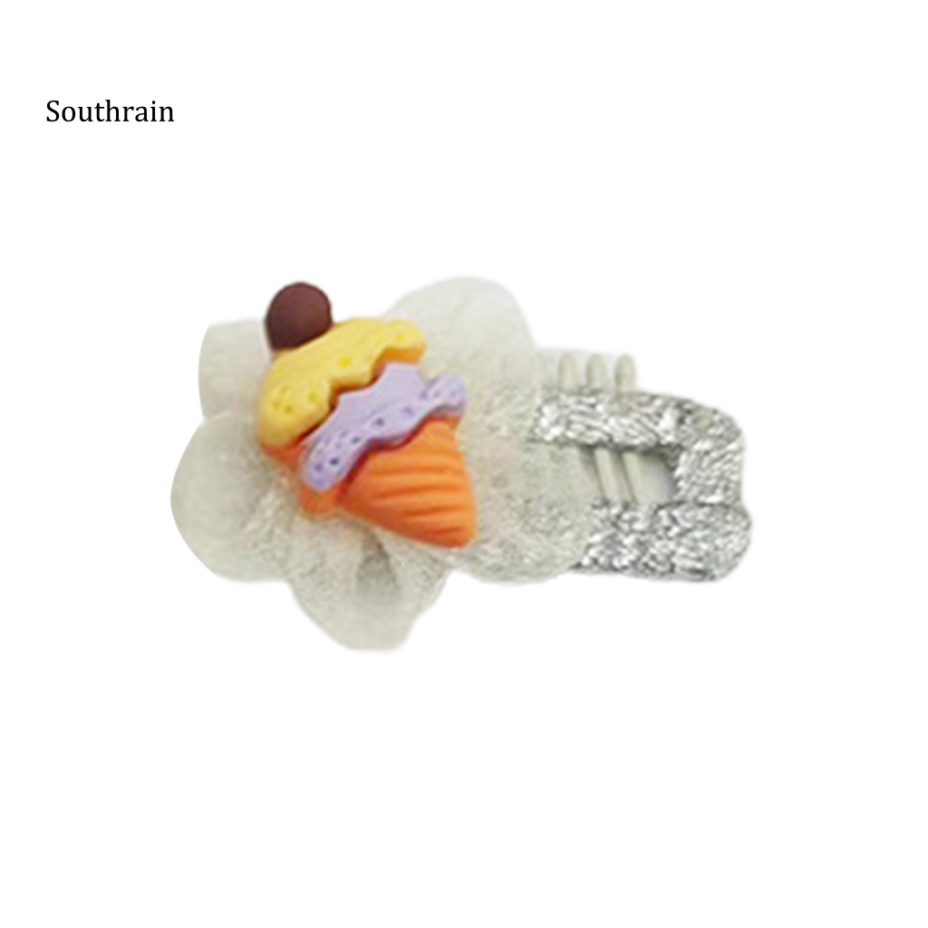 Kẹp Tóc Trang Trí Hình Cây Kem Hoạt Hình Siêu Nhẹ Không Gây Kích Ứng Bằng Thép Titan Dễ Sử Dụng Cho Thú Cưng