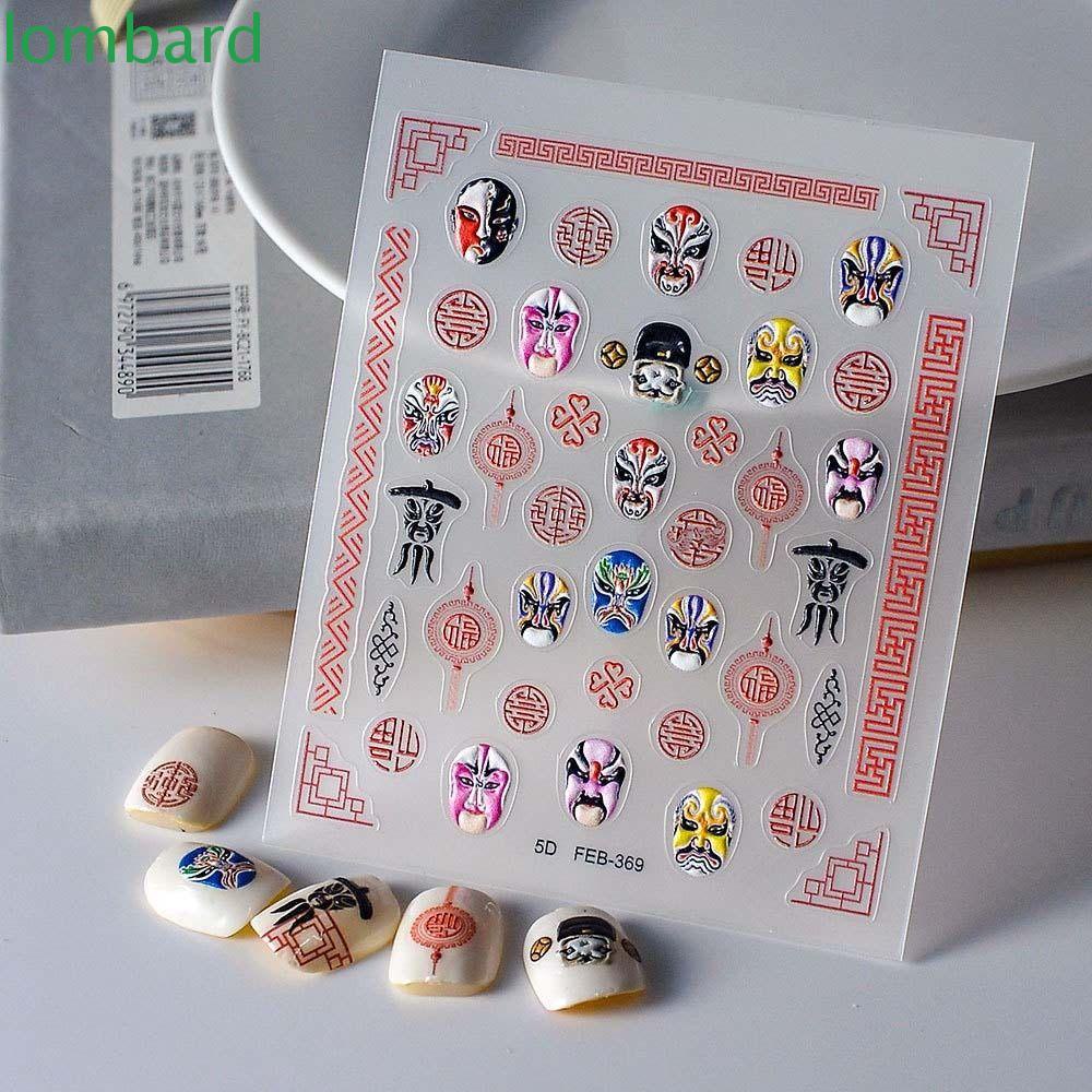 Miếng Dán Trang Trí Móng Tay Tự Dính Phong Cách Trung Hoa Cổ Điển