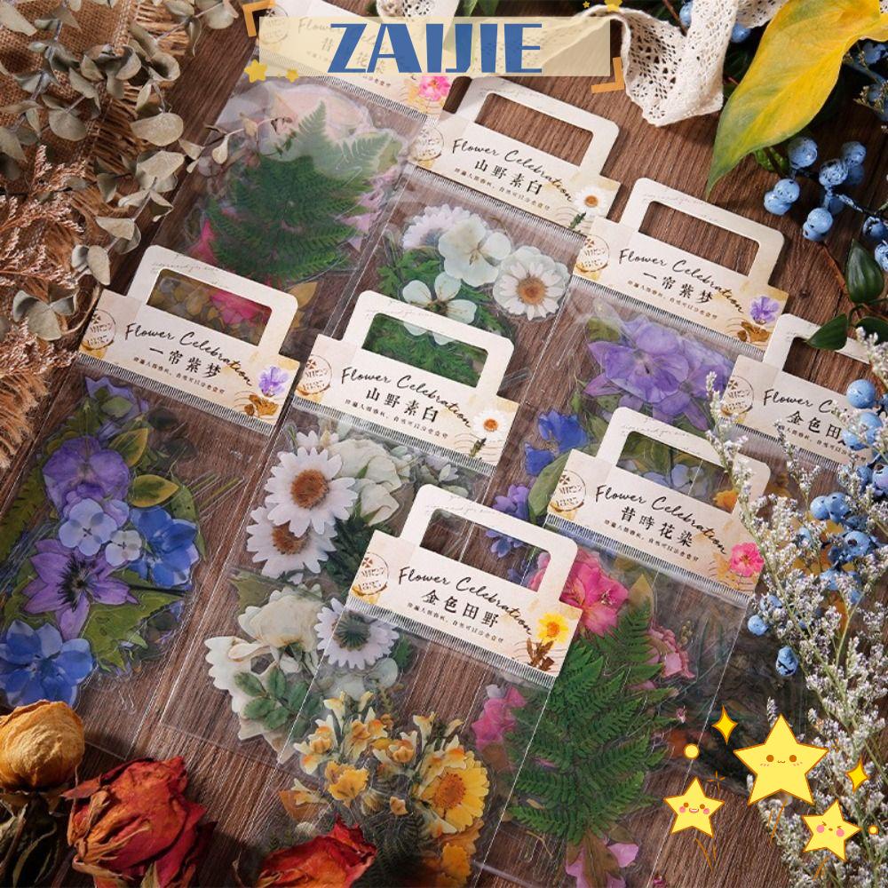 Set 160 Miếng Dán 24 Hoa Phong Cách Vintage Dành Cho Trang Trí Sổ Tay