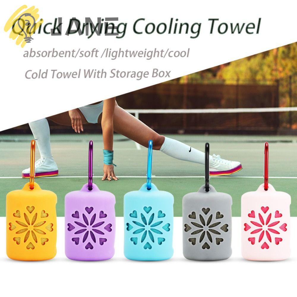 Jane Khăn Thể Thao Mùa Hè Bằng Sợi Nhỏ Khô Nhanh Kèm Túi Silicon