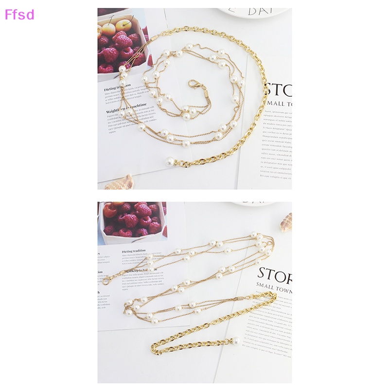 {Ffsd} Thắt Lưng Co Giãn Đính Hạt Ngọc Trai Thanh Lịch Đa Năng Thiết Kế Thời Trang * Bán Chạy Cho Nữ