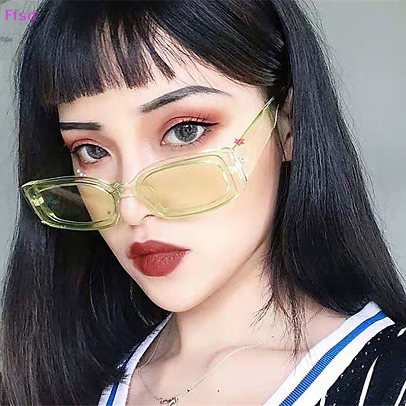 Kính Mát Vuông Nhỏ Hình Chữ Nhật Phong Cách Vintage Cho Nữ