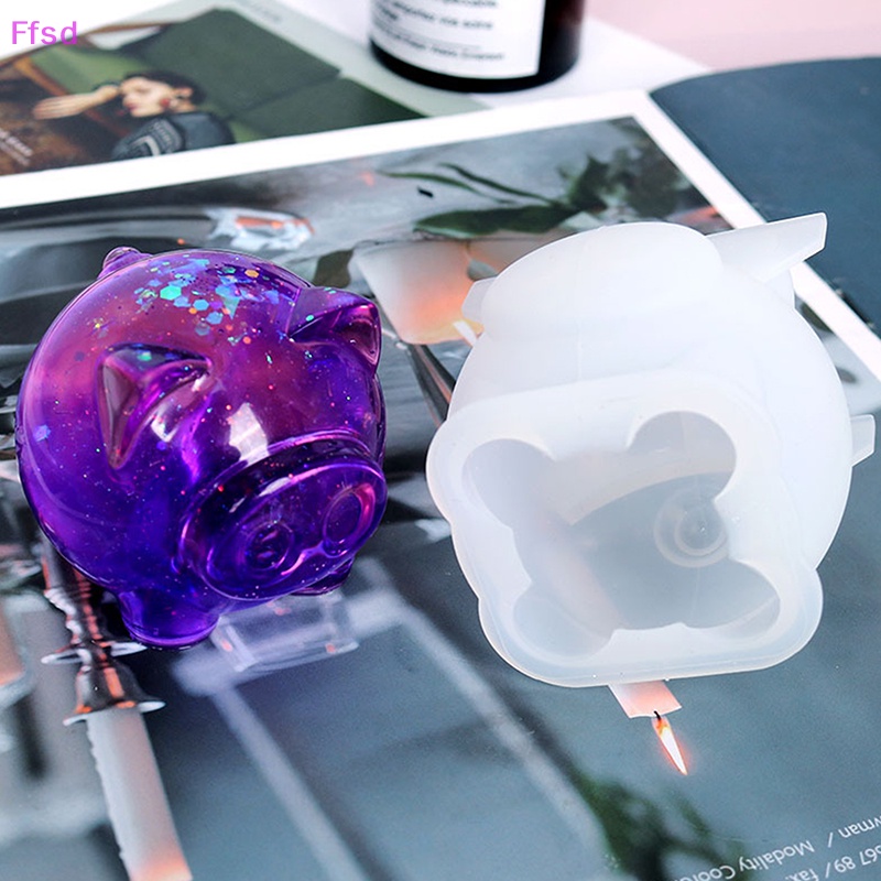 Khuôn Silicone Làm Đồ Trang Trí Thủ Công Hình Chú Heo Đáng Yêu