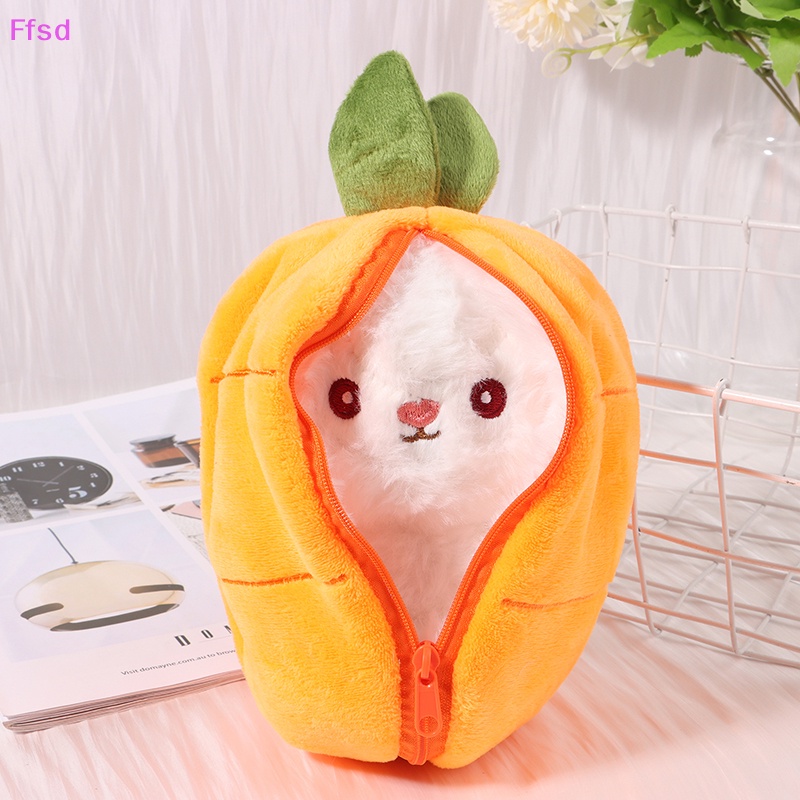 {Ffsd} Đồ Chơi Thỏ Nhồi Bông Ẩn Trong Túi Dâu Tây * Hàng Bán Chạy 1 Cái
