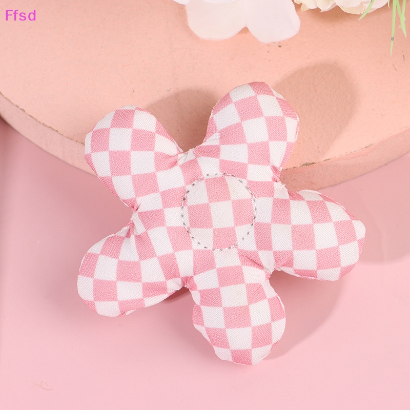 {Ffsd} Móc Khóa Cặp Đôi Hình Hoa Năm Cánh Bằng Vải Cotton Đổ Vải Cotton Kẻ Sọc Caro Dễ Thương DIY * Bán Chạy
