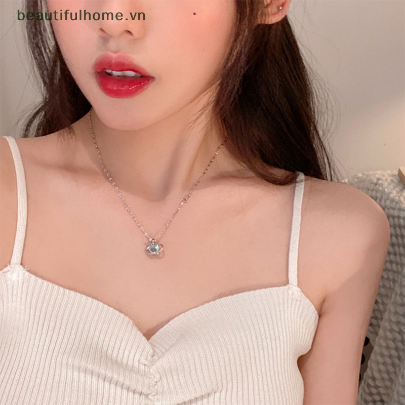Vòng cổ Mặt Trái Tim Đính Đá Zircon Thời Trang Hàn Quốc Cho Nữ