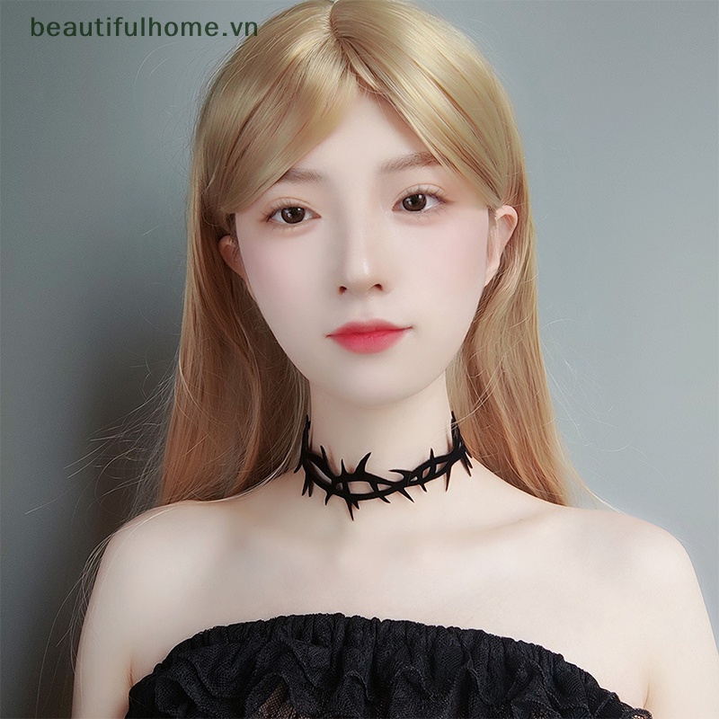 [beautifulhome] Vòng Cổ Choker Hoa Hồng Lớn Thời Trang Punk Quyến Rũ Trang Trí Tiệc Tùng [beauty]