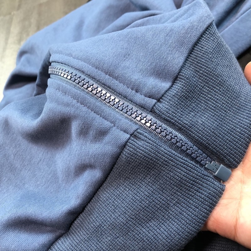 Áo Khoác Gió Adidas 100% Cỏ Ba Lá Thêu logo Cổ Đứng Phối Khóa Kéo Phong Cách vintage Cho Nam Và Nữ