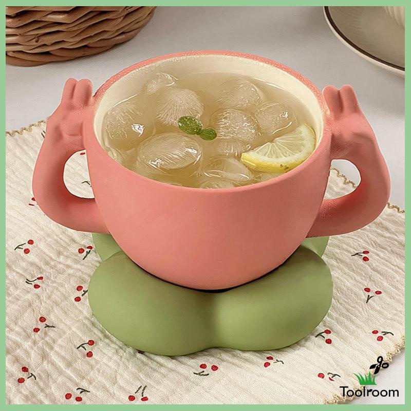 Cốc Sứ Uống Trà Sữa / Cà Phê / Nước Ép Thiết Kế Độc Đáo Tiện Dụng Cho Gia Đ