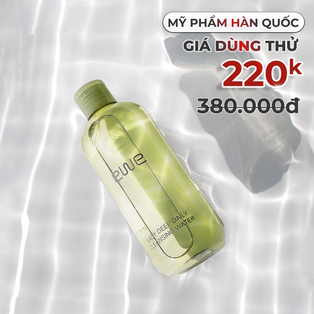 Nước Tẩy Trang EWE PERILLA FRUTESCENS EASY DEEP DAILY CLEANSING WATER YGCW300 300ml làm sạch sâu bụi bẩn, lớp trang điểm