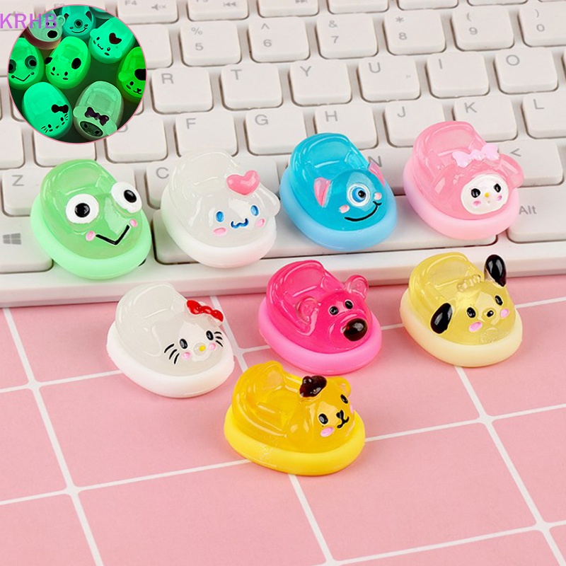 Kẹp Tóc Nhựa Phát Quang Hình Nhân Vật Hoạt Hình KRHB Sanrios Pochacco Cinnamoroll Kuromi Đáng Yêu Diy Mới