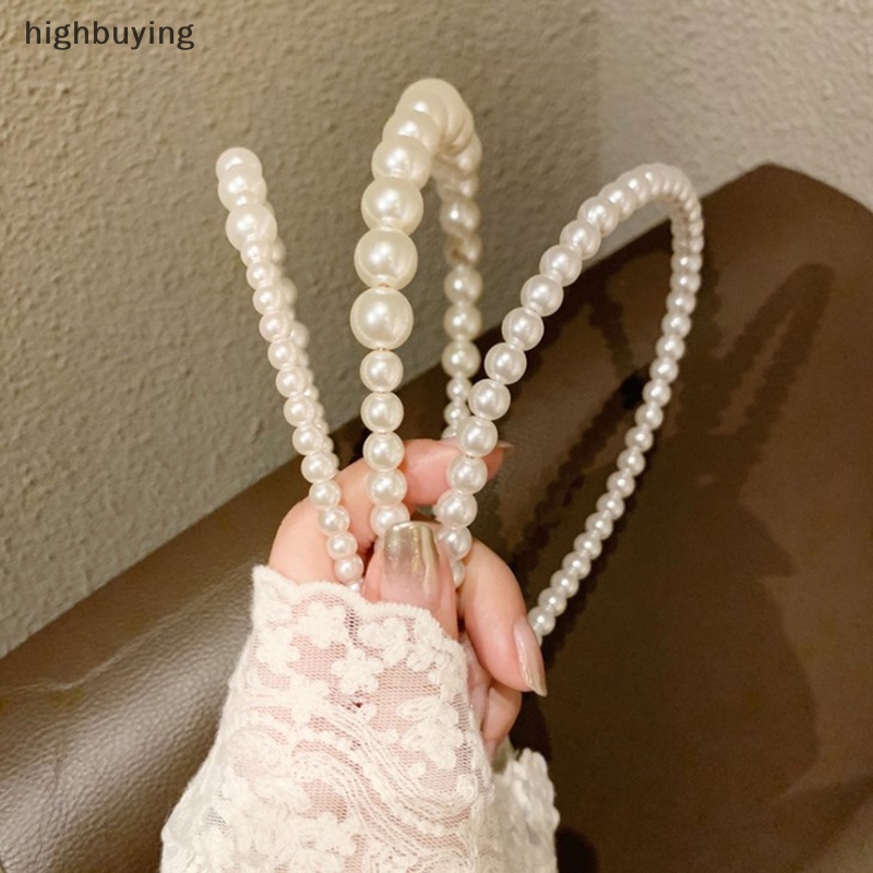 Băng Đô Nơ Đính Ngọc Trai Thời Trang Cho Nữ