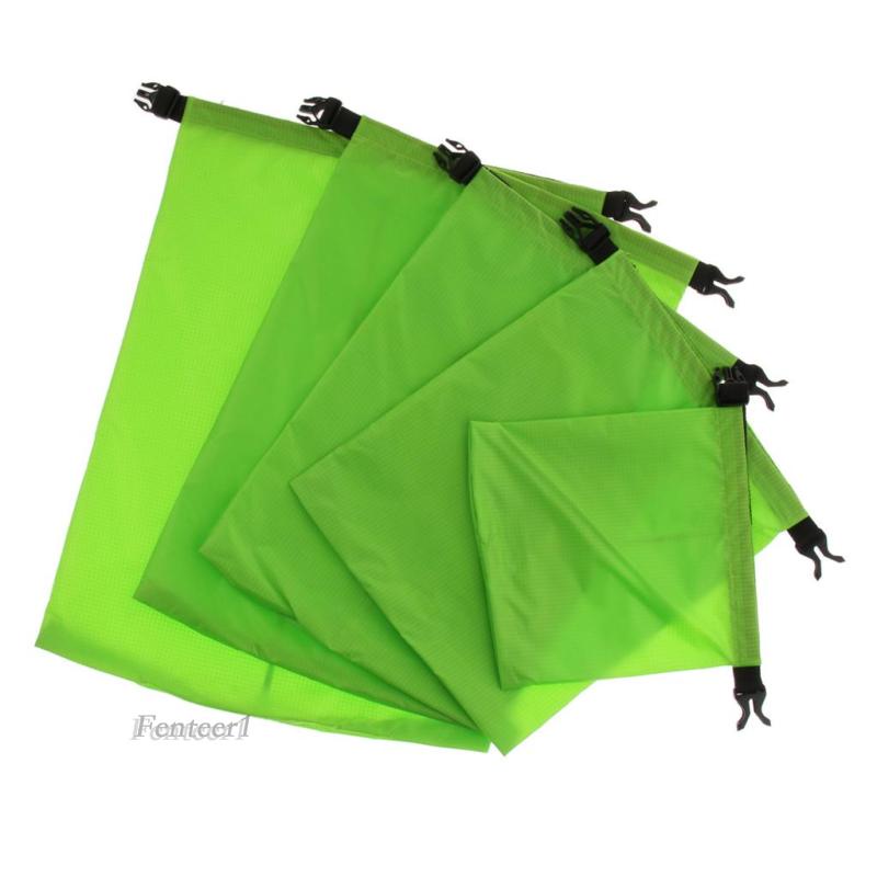 [Fenteer1] Bộ Túi Đựng Đồ Câu Cá / Cắm Trại Chống Nước 5 Kích Cỡ Màu Đỏ