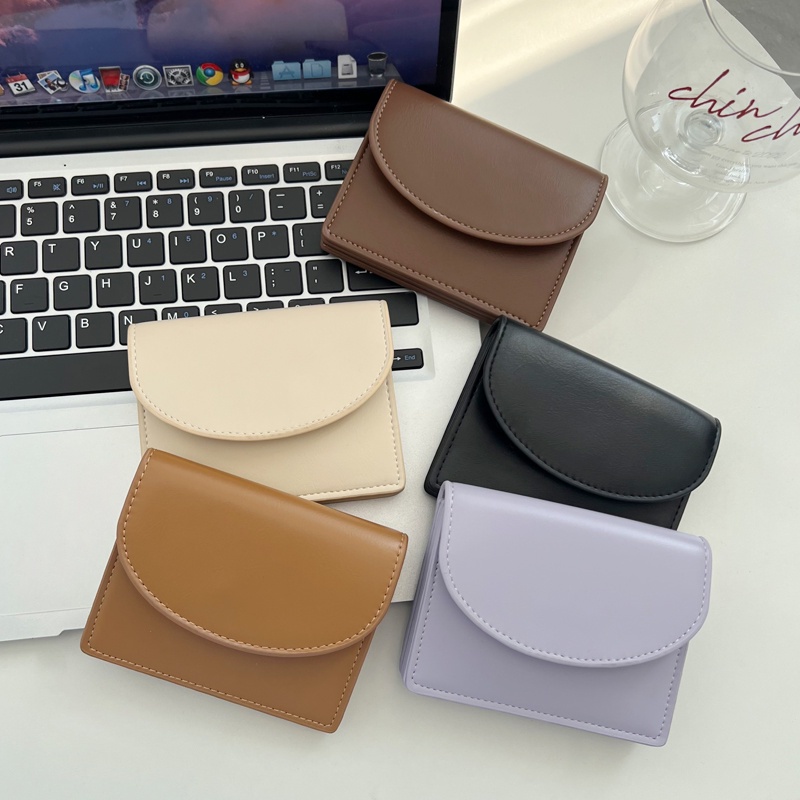 Ví MIni Màu Trơn Đơn Giản Phong Cách Hàn Quốc Cho Nữ Salaa Store