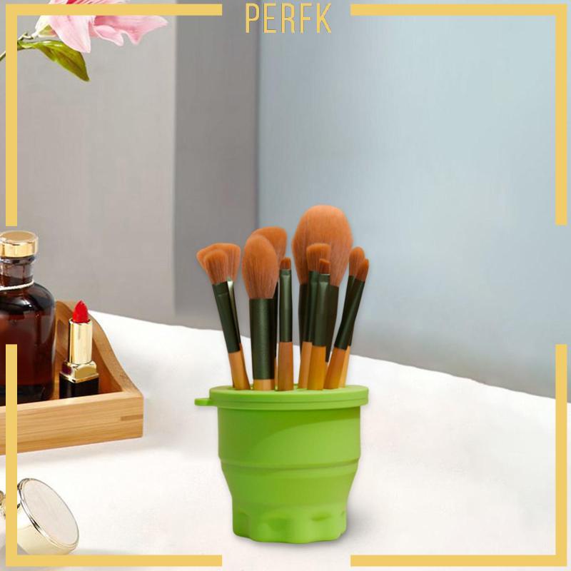 Giá Đỡ Cọ Trang Điểm Bằng Silicon Đa Năng Có Thể Gấp Gọn Tiện Dụng