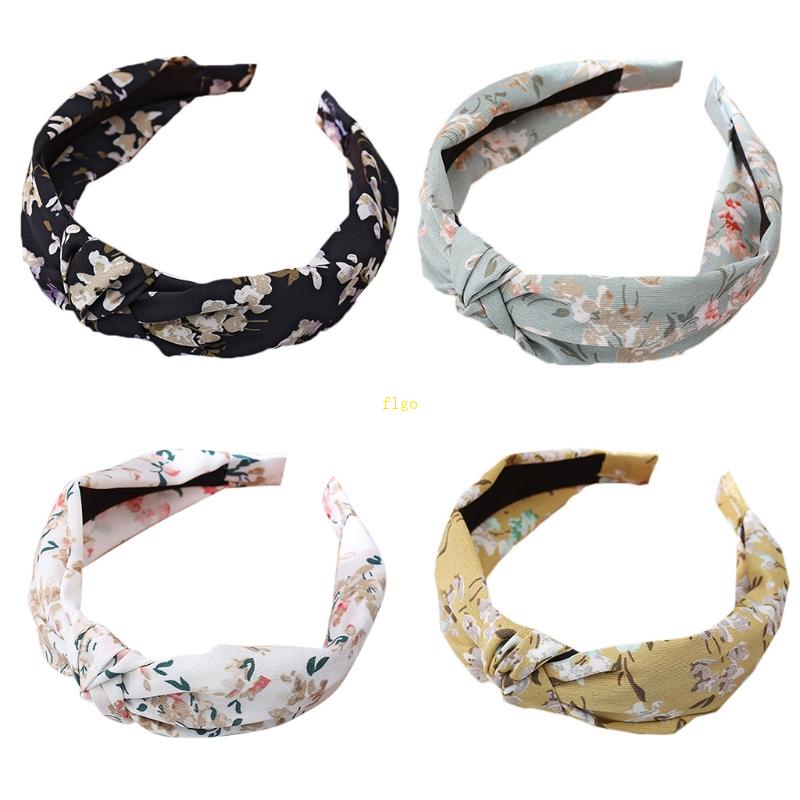 Băng Đô Thắt Nút Họa Tiết Hoa Duyên Dáng Cho Nữ