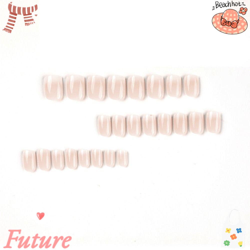 Móng Tay Giả Ngắn Che Phủ Toàn Diện Tháo Rời Được Phong Cách Ngọt Ngào