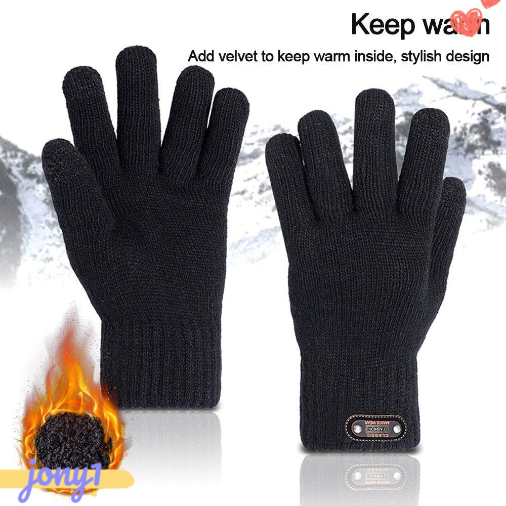 Găng Tay Joye Màu Trơn Dày Dặn Có Thể Sử Dụng Màn Hình Cảm Ứ