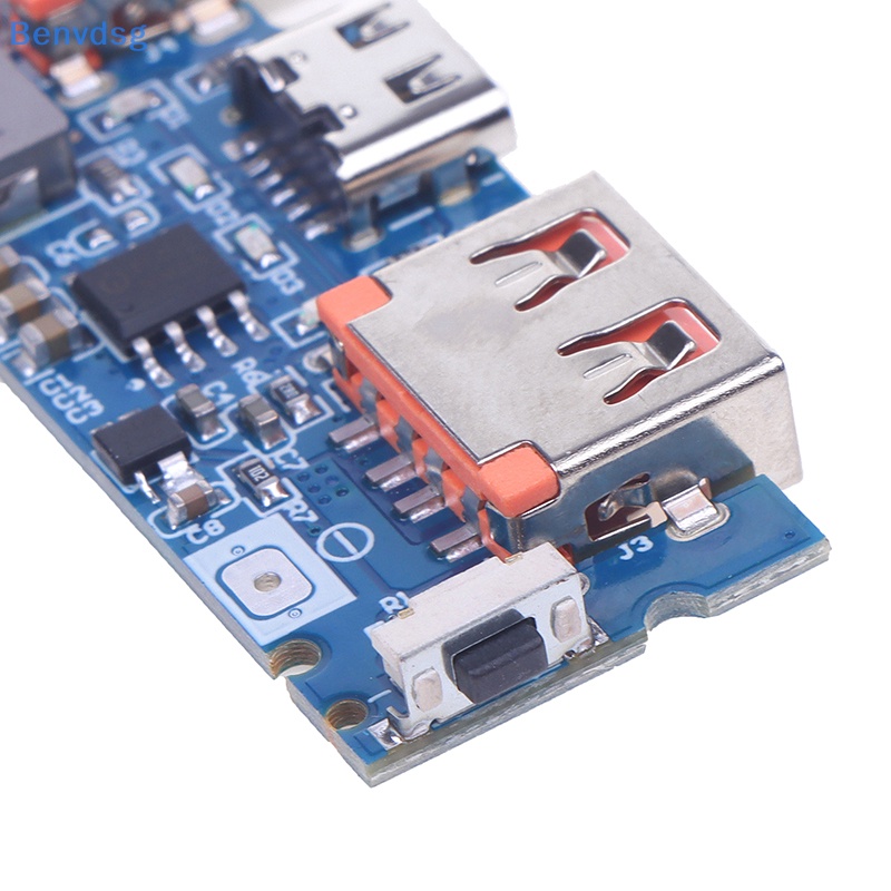 Bảng Mạch Tăng Cường 5V 2.4A Micro Type-C USB Kép Có Đèn LED 18650