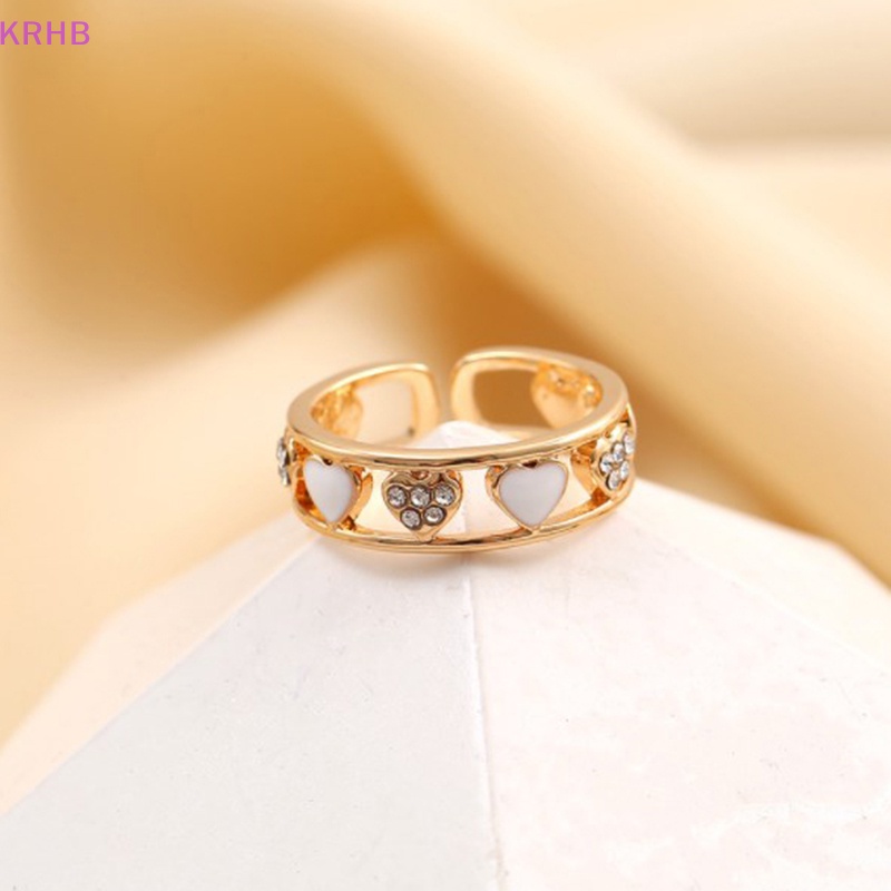 Nhẫn Hở Hình Trái Tim Rỗng Thanh Lịch Thời Trang 1 Cặp Mới