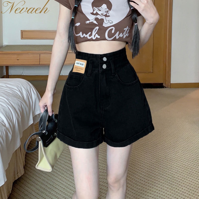 Quần ngắn ống rộng Lưng Cao Thời Trang Mùa Hè Hàn Quốc 2023