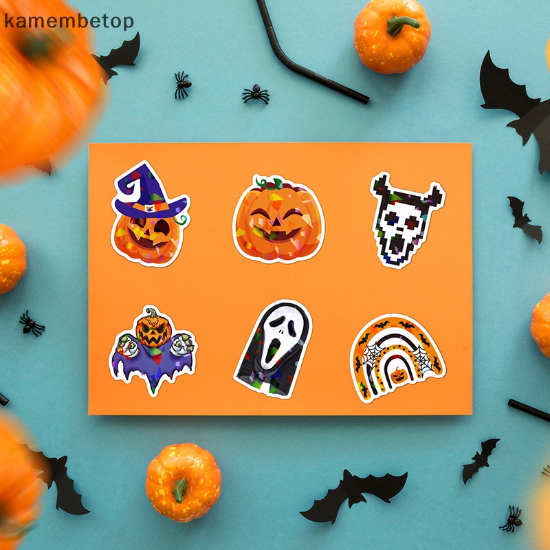 Bộ 50 Miếng Dán Vinyl Chống Thấm Nước Chủ Đề Halloween