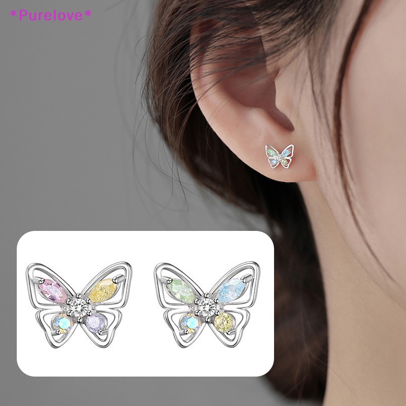 Khuyên Tai Xoắn Ốc Đính Đá Zircon Sang Trọng Hợp Thời Trang Cho Bạn Gái Mới