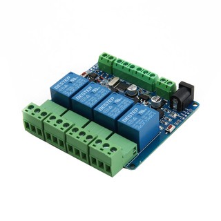 Modbus RTU 4 Channel 12V Relay Output Board Module Switch Input RS485 / TTL