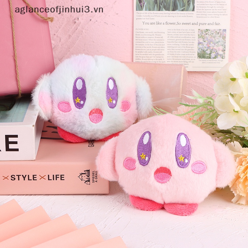 Búp Bê Kirby Nhồi Bông Mềm Mại Màu Hồng Đáng Yêu Treo Móc Khóa / Ba Lô / Túi Xách / Móc Khóa Trang Trí