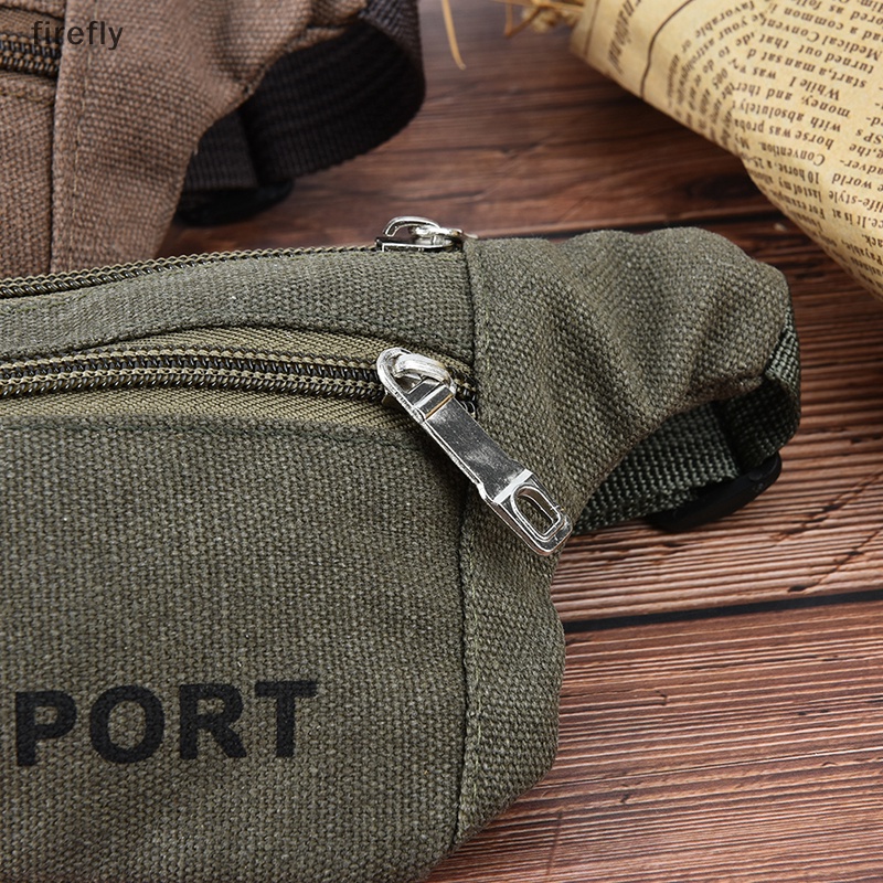 1 Túi Đeo Hông / Đeo Hông Bằng Vải Bạt Sức Chứa Lớn Có Khóa Kéo Cho Hoạt Động Thể Thao / Cắm Trại