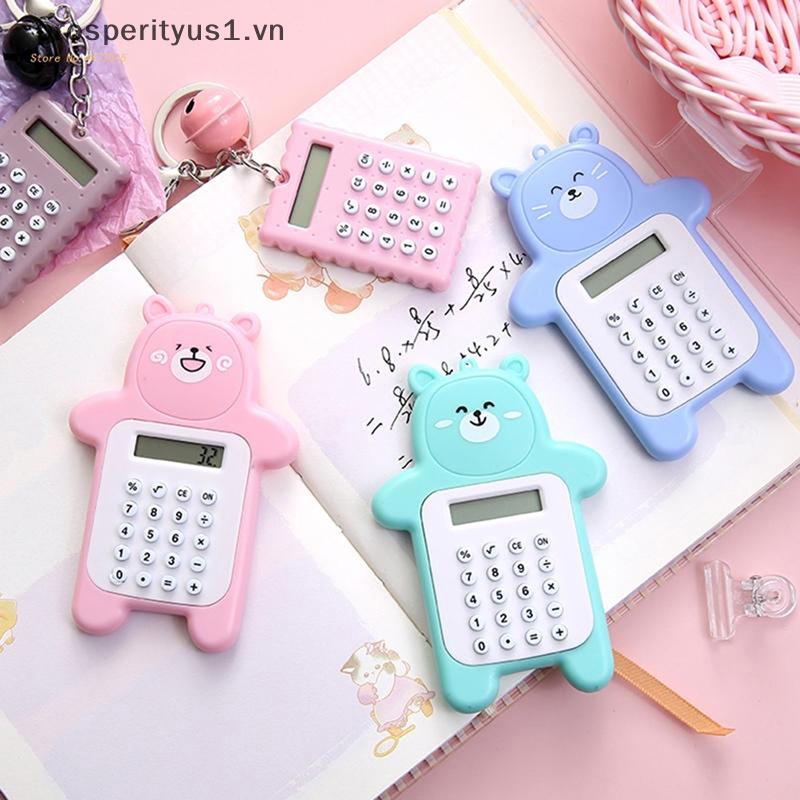 Máy Tính Xách Tay Mini Họa Tiết Gấu Hoạt Hình Dễ Thương Thời Trang Hàn Quốc prosperityus1 [VN]