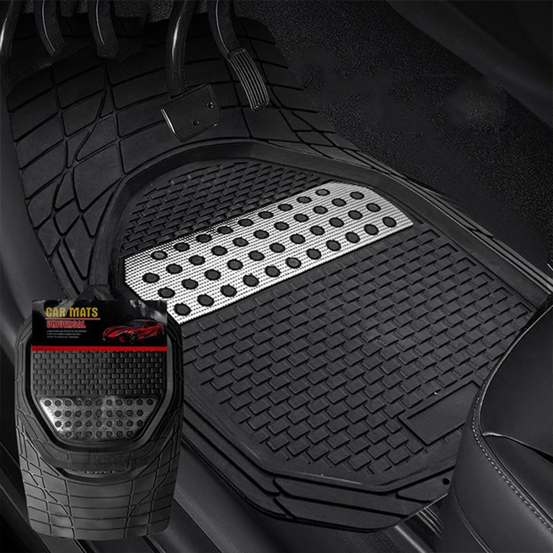 Set 4 Tấm Thảm PVC Màu Đen Chống Thấm Nước Cho Xe Hơi Fenteer1 Sturdy