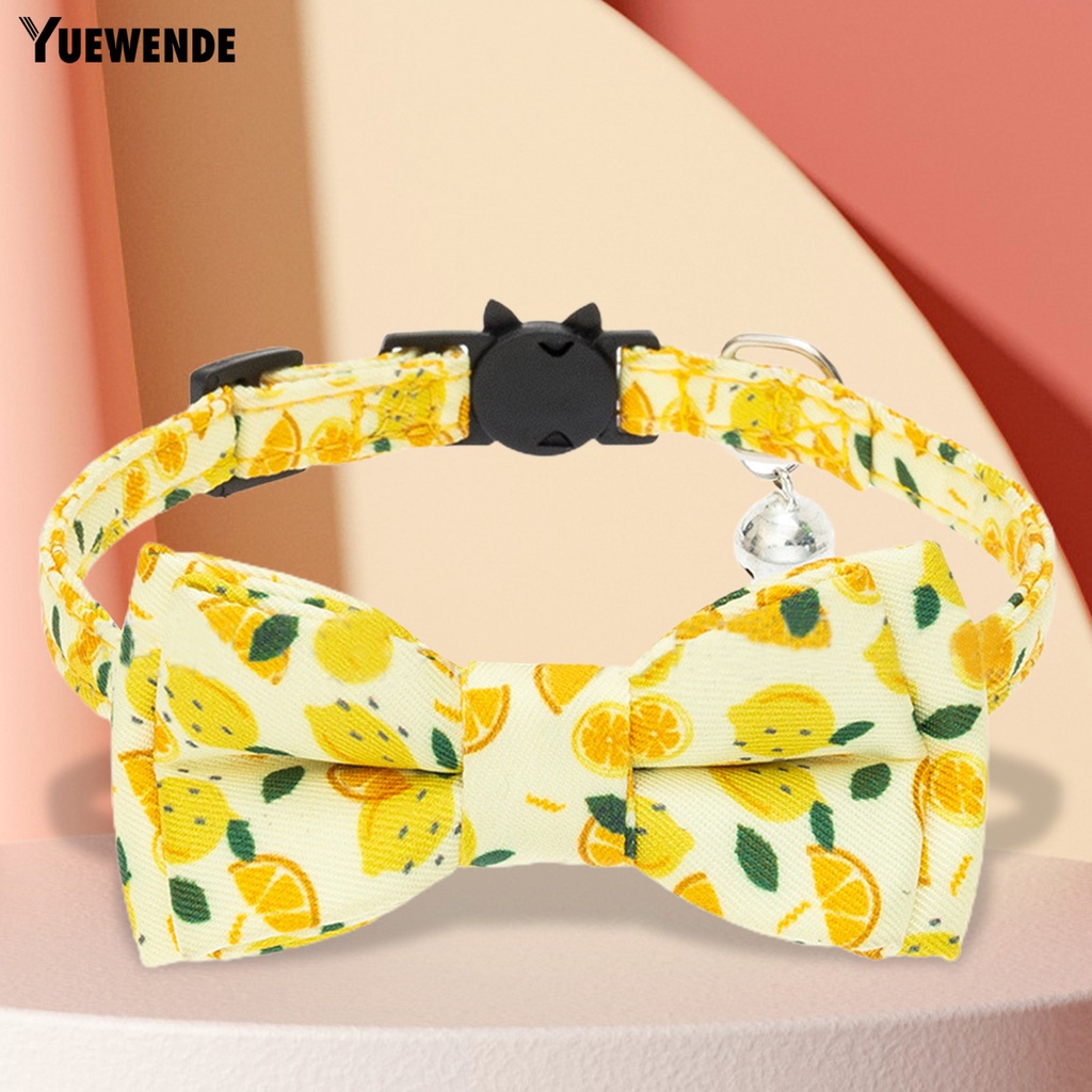 Yq.e Vòng Cổ Thoáng Khí Không Phai Họa Tiết Trái Cây Đính Nơ Cho Thú Cưng Trong Lễ Hội