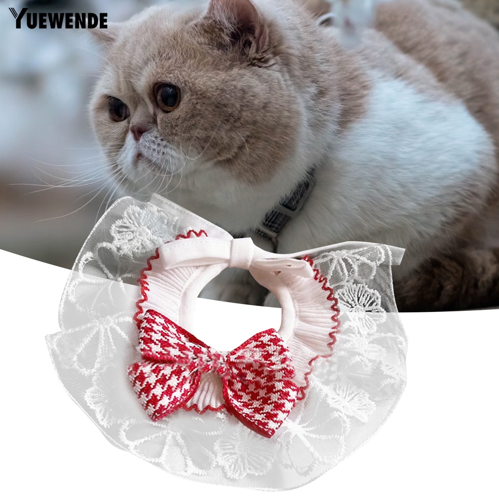 Yếm Đeo Cổ YQ.E Bằng Polyester Siêu Mềm Nhiều Lớp Thắt Nơ Xinh Xắn Cho Thú Cưng