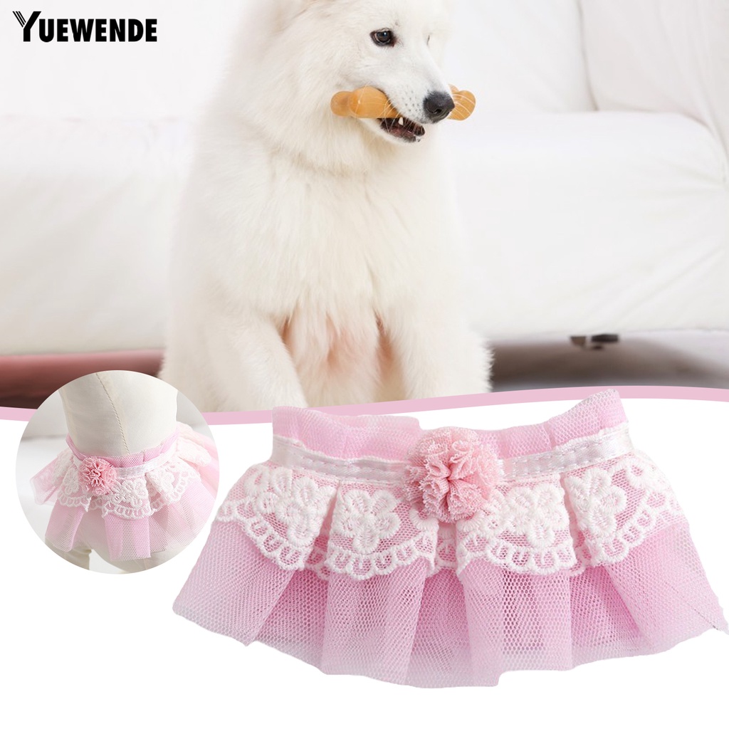 Yq.e Yếm Đeo Cổ Siêu Mềm Mại Chống Mài Mòn Phối Ren Lưới Dành Cho Thú Cưng