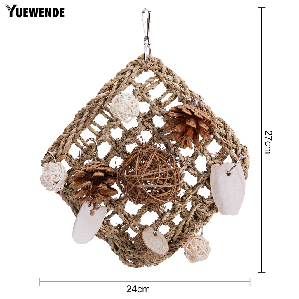 Yq.e Đồ Chơi Chất Liệu Tự Nhiên Trọng Lượng Nhẹ Chống Cắn Mài Răng Cho Chim Vẹt