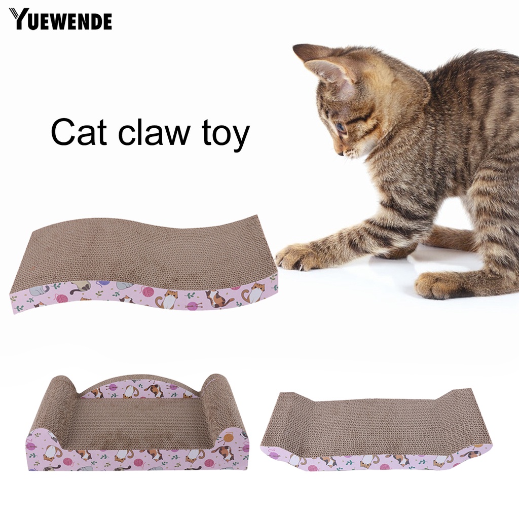 Yq.e Bảng Cào Móng Dày Dặn In Nhiều Kiểu Dáng Đáng Yêu Chống Liếm Vết Nứt Cho Mèo Cưng