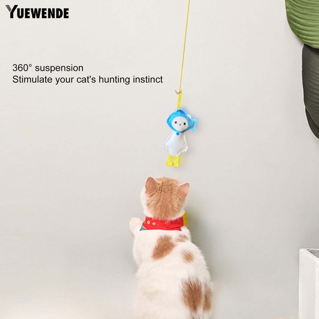 Yq.e Đồ Chơi Gậy Treo Cửa Bằng Nỉ Mềm Mại Đàn Hồi Chống Rách Giảm Căng Thẳng Vui Nhộn Dành Cho Mèo Cưng Trong Nhà