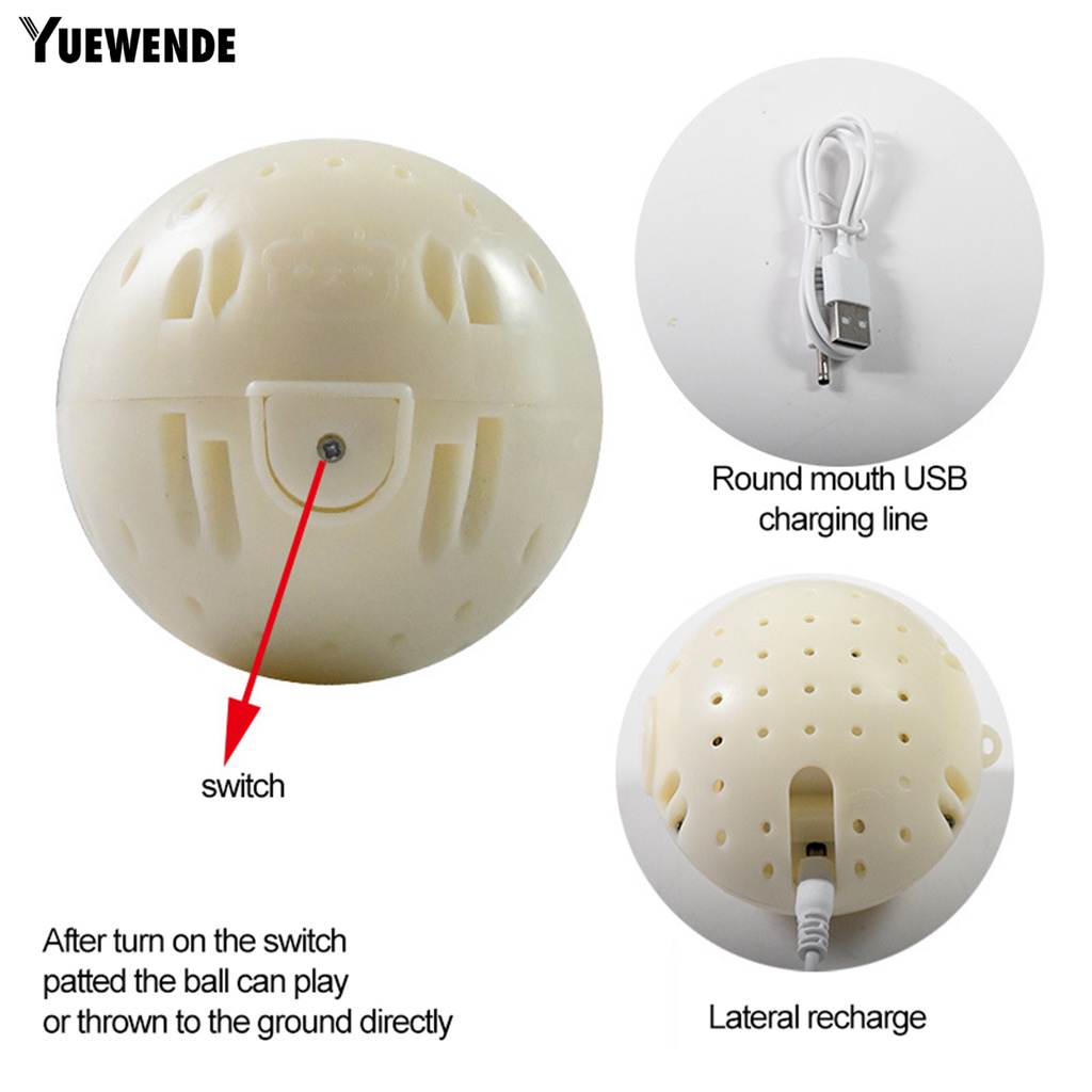 1 Bộ Bóng Lông Mềm YQ.E Chống Cắn Có Thể Sạc Lại Và Âm Thanh Dành Cho Thú Cưng